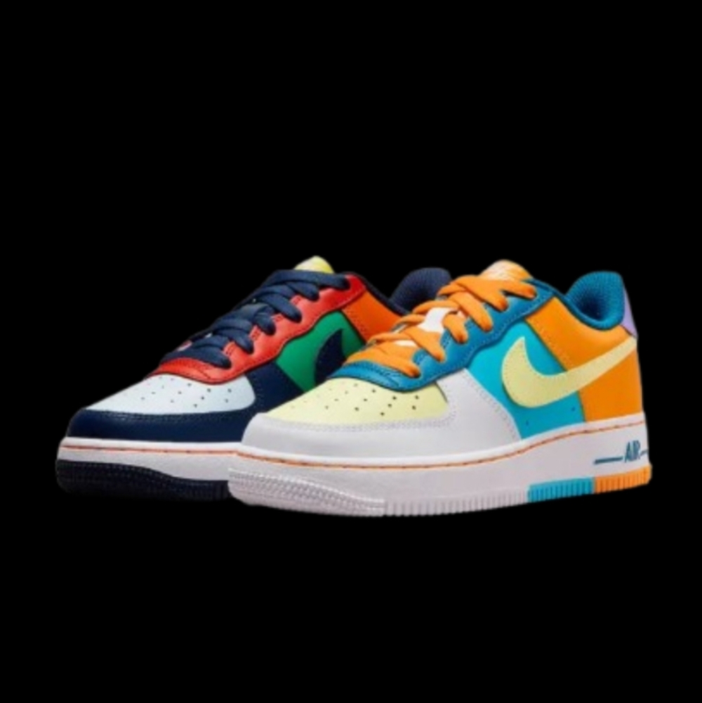 Nike Air Force 1 "What The" Womens Size 7.5/Kids 6Y White Multi-Color